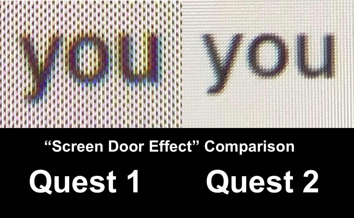 Screendoor effect in VR headsets
