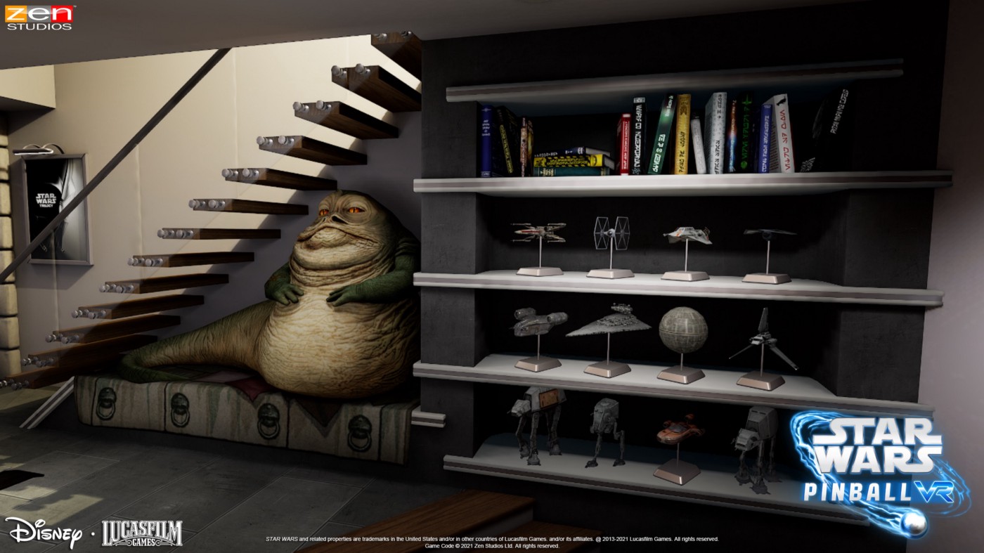 Jabba the Hutt under the stairs