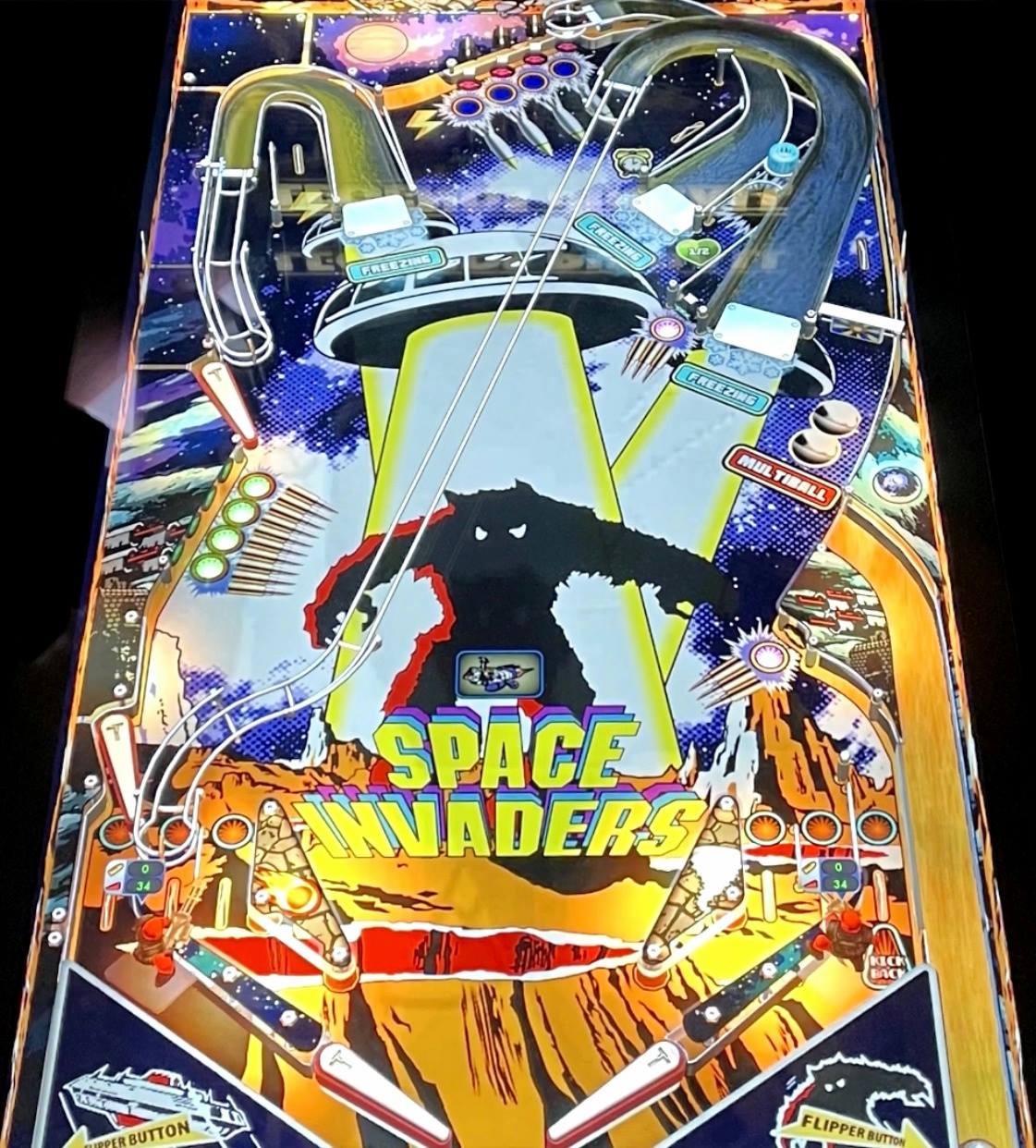Image of the Space Invader pinball