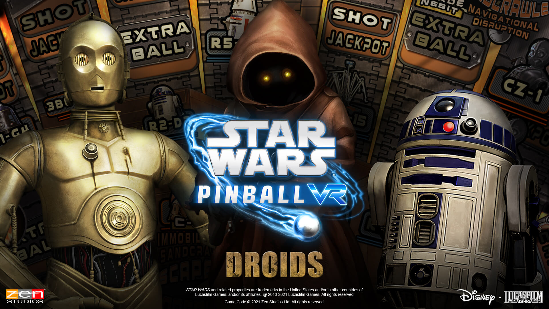 Star Wars Pinball VR Droids key art